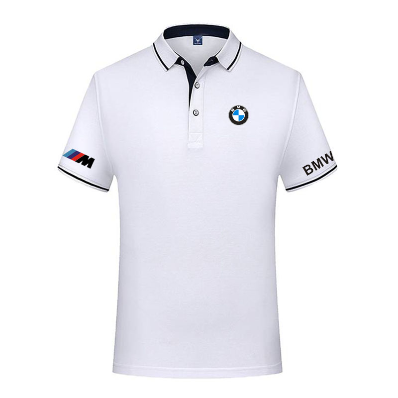 2022 Polo BMW Motorsport Coton Homme Respirant Col Contrasté Manche Courte